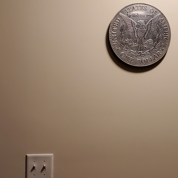Vintage Morgan Silver Dollar hot plate/wall art